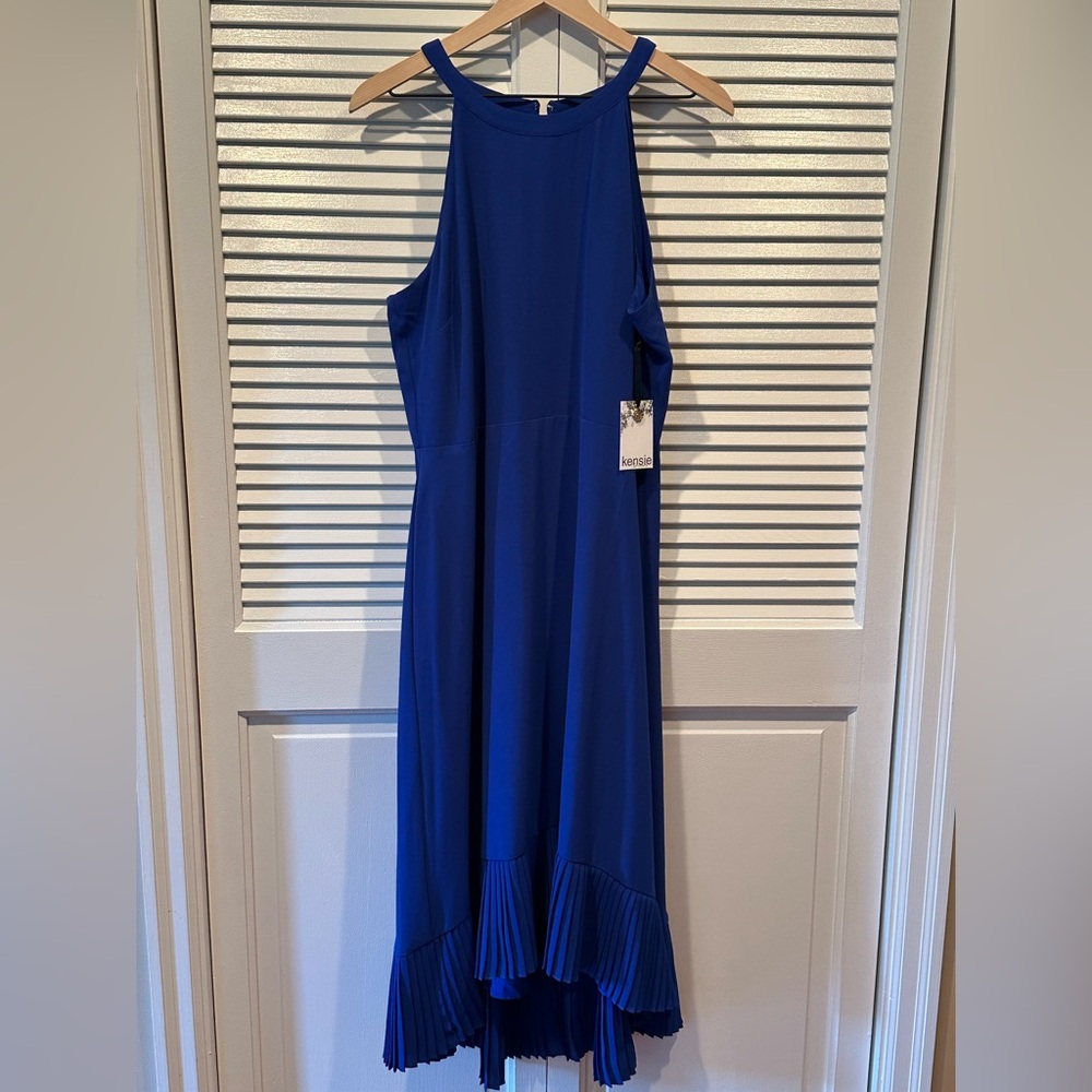 Kensie Blue Halter High Low Sundress
